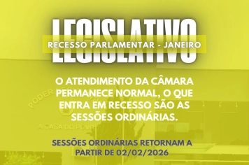 COMUNICADO – RECESSO PARLAMENTAR