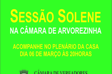 Sessão Solene em Homenagem ao Dia Internacional da Mulher