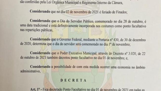 DECRETO LEGISLATIVO Nº 003, DE 27 DE OUTUBRO DE 2021